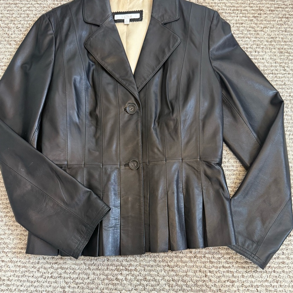 Cache Black Leather Women's Jacket